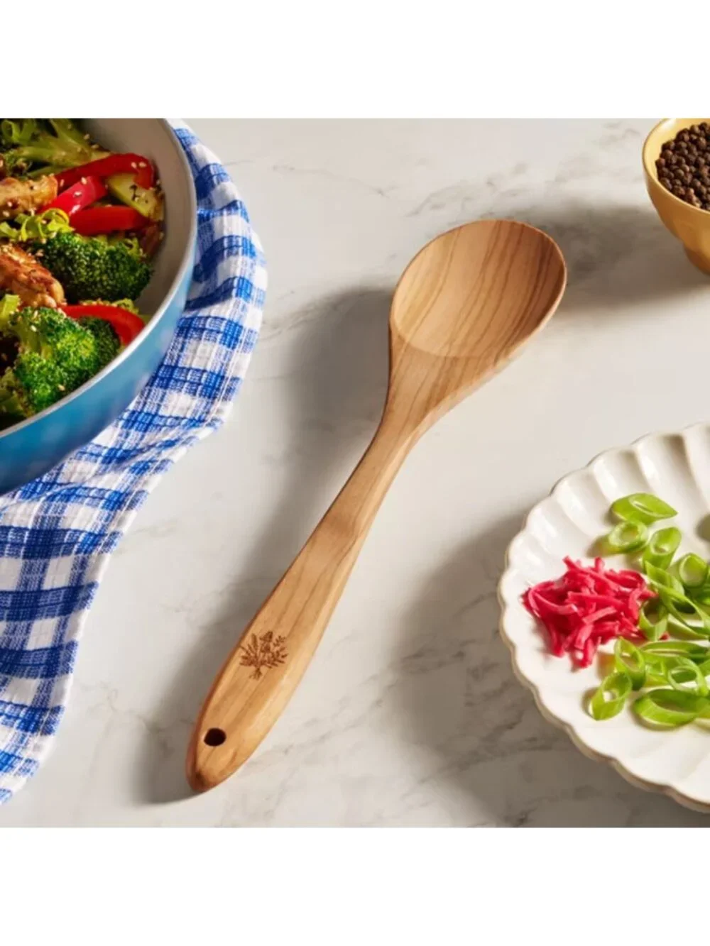 The Pioneer Woman Home Brown Kitchen Utensil Luxurious Olive Wood Cooking Spoon